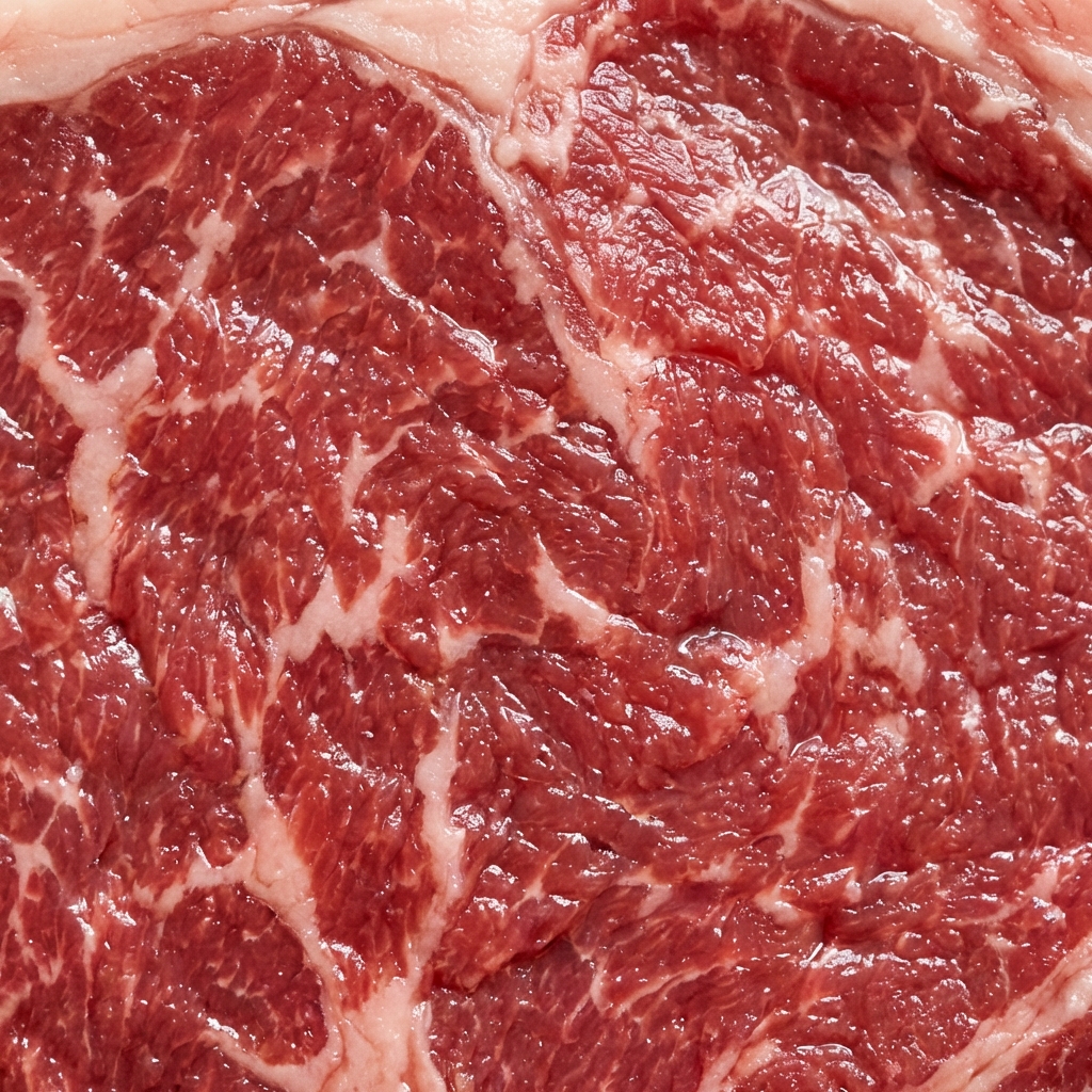 Chuletón crudo con marmoleo perfecto